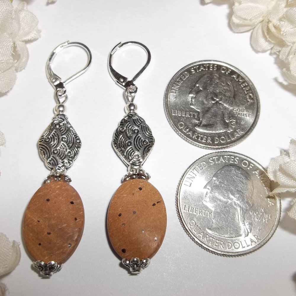 Brown Boho Beaded Earring Set Handmade NWT 5208 - Picture 2 of 8